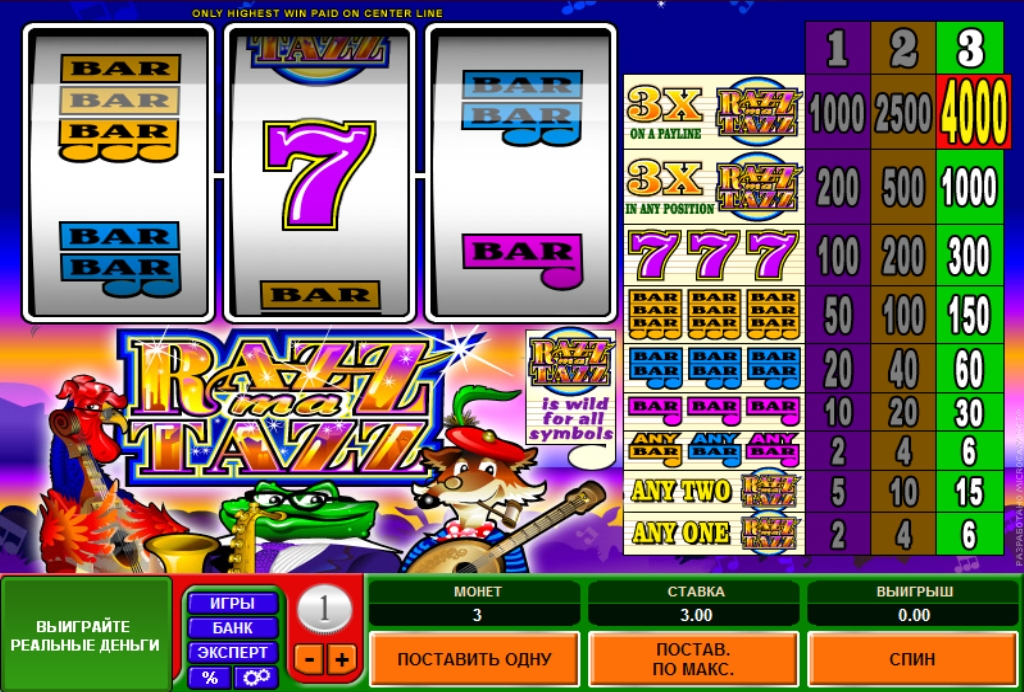 Razzmatazz (Суета) из раздела Игровые автоматы