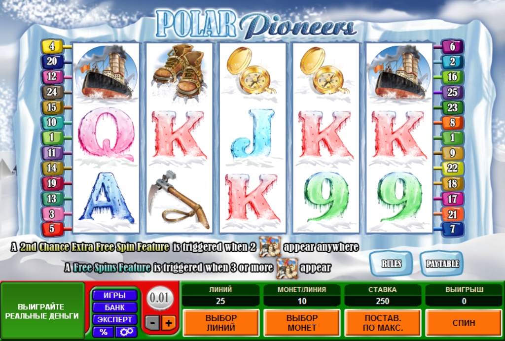 Polar Pioneers (Полярные пионеры) из раздела Игровые автоматы