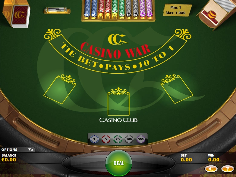 Casino War (Война казино) из раздела Настольные и карточные игры