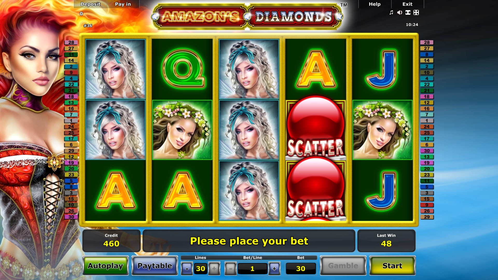 Amazon’s Diamonds (Бриллианты Амазонки) из раздела Игровые автоматы