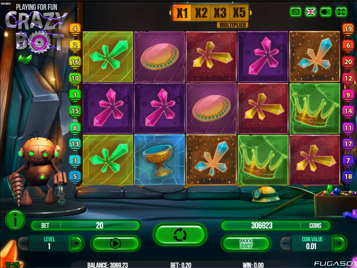 Crazy Bot (Безумный робот) из раздела Игровые автоматы