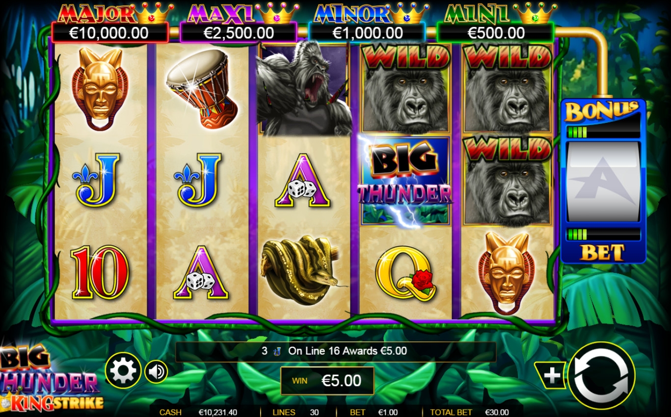 Big Thunder (Оглушительный гром) из раздела Игровые автоматы