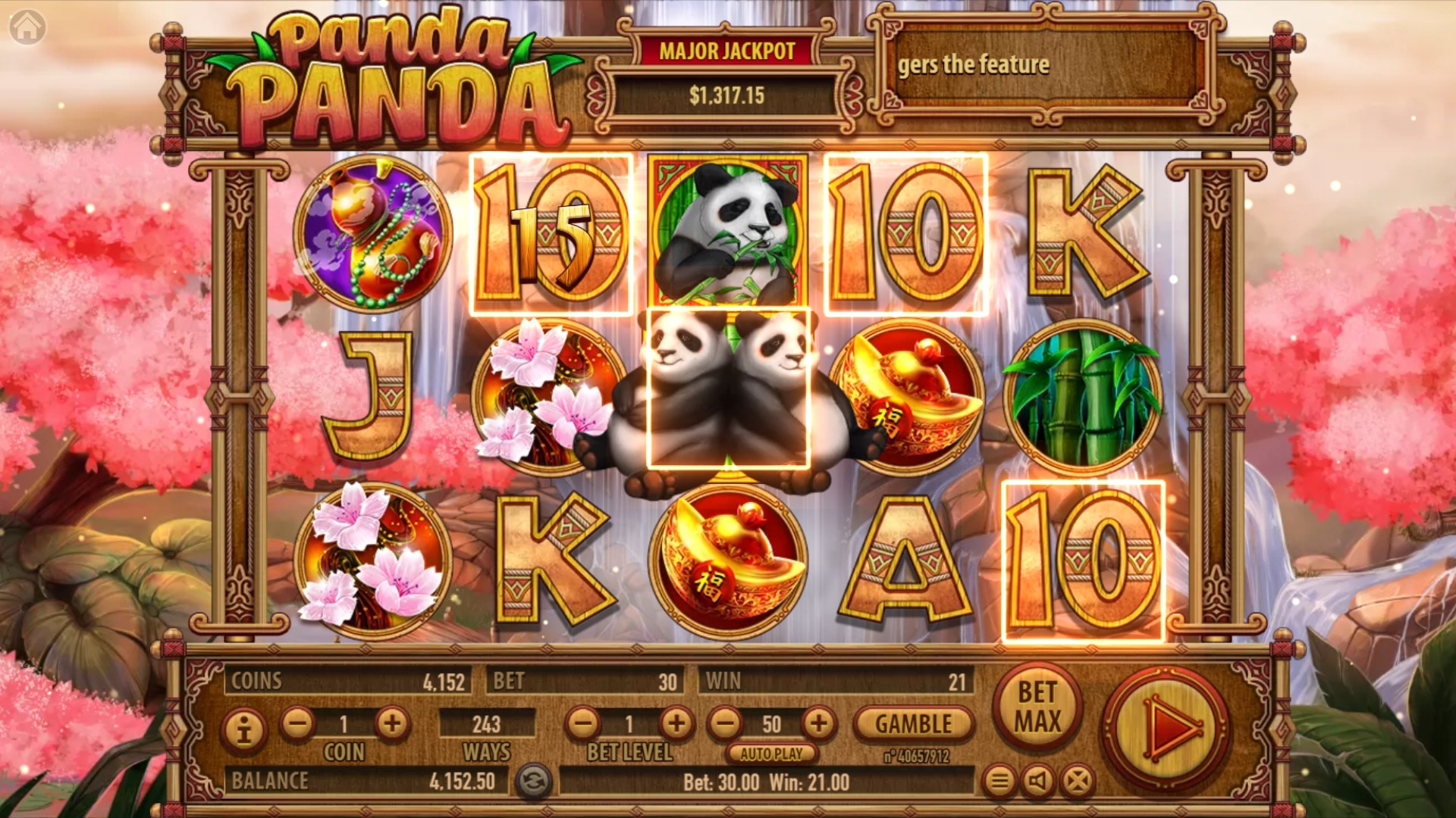 Panda Panda (Панда панда) из раздела Игровые автоматы