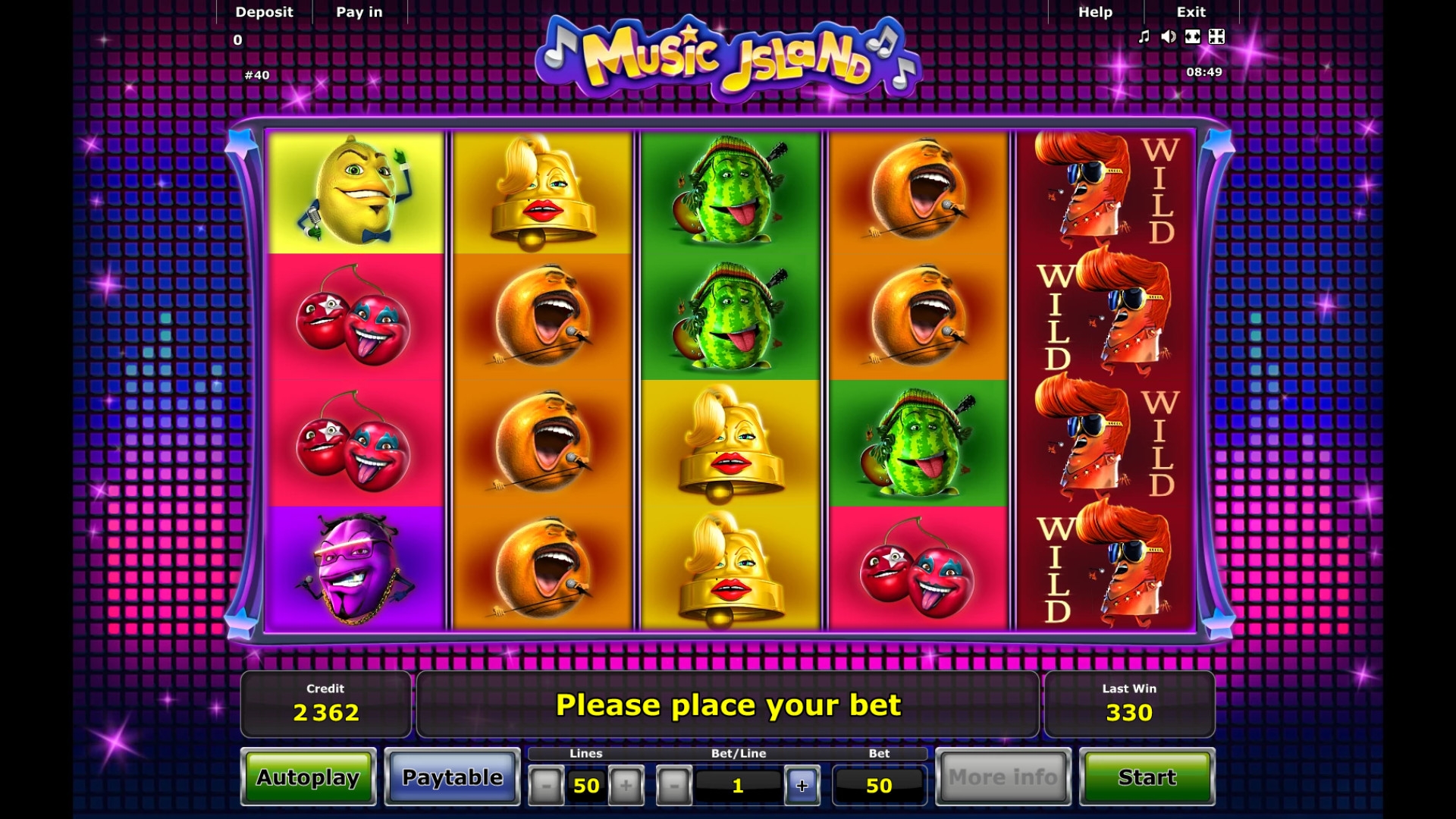 Music Island (Музыкальный остров) из раздела Игровые автоматы