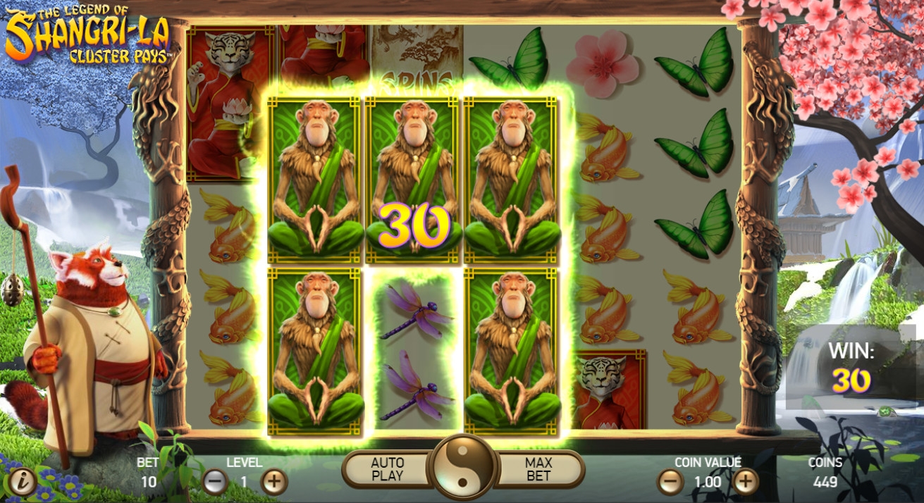 The Legend of Shangri La: Cluster Pays (Легенда Шангри-Ла: Выплаты кластерами) из раздела Игровые автоматы
