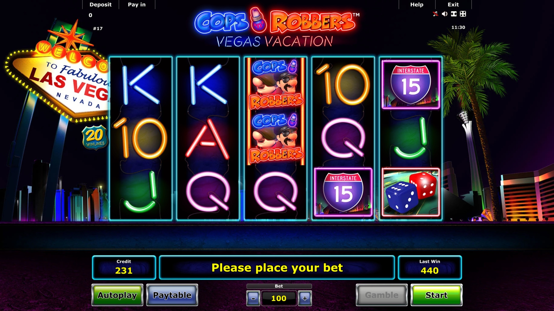 Cops ‘n’ Robbers: Vegas Vacation (Копы и грабители: Отпуск в Вегасе) из раздела Игровые автоматы