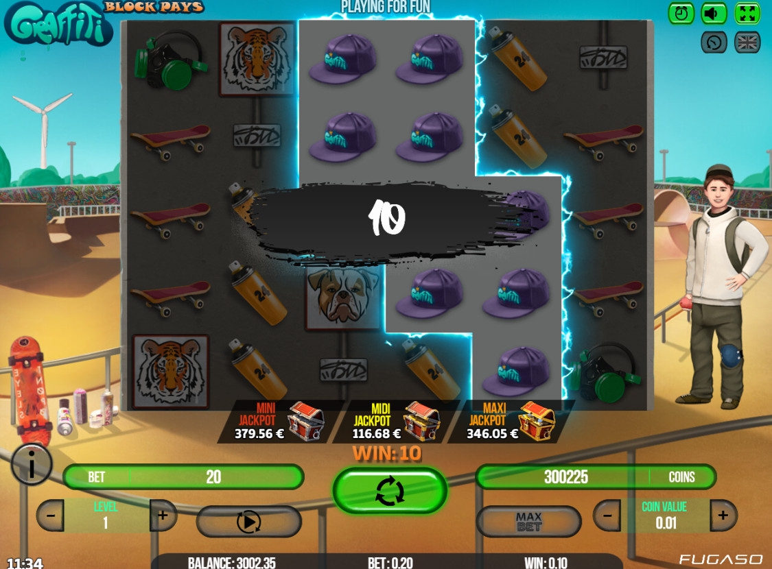 Graffiti: Block Pays (Граффити: Выплаты за блоки) из раздела Игровые автоматы