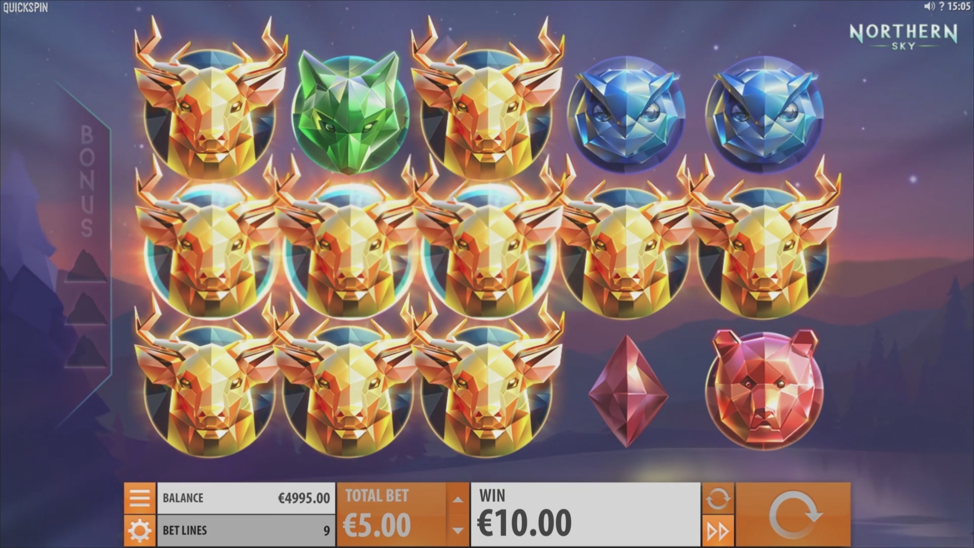 Northern Sky (Северное небо) из раздела Игровые автоматы