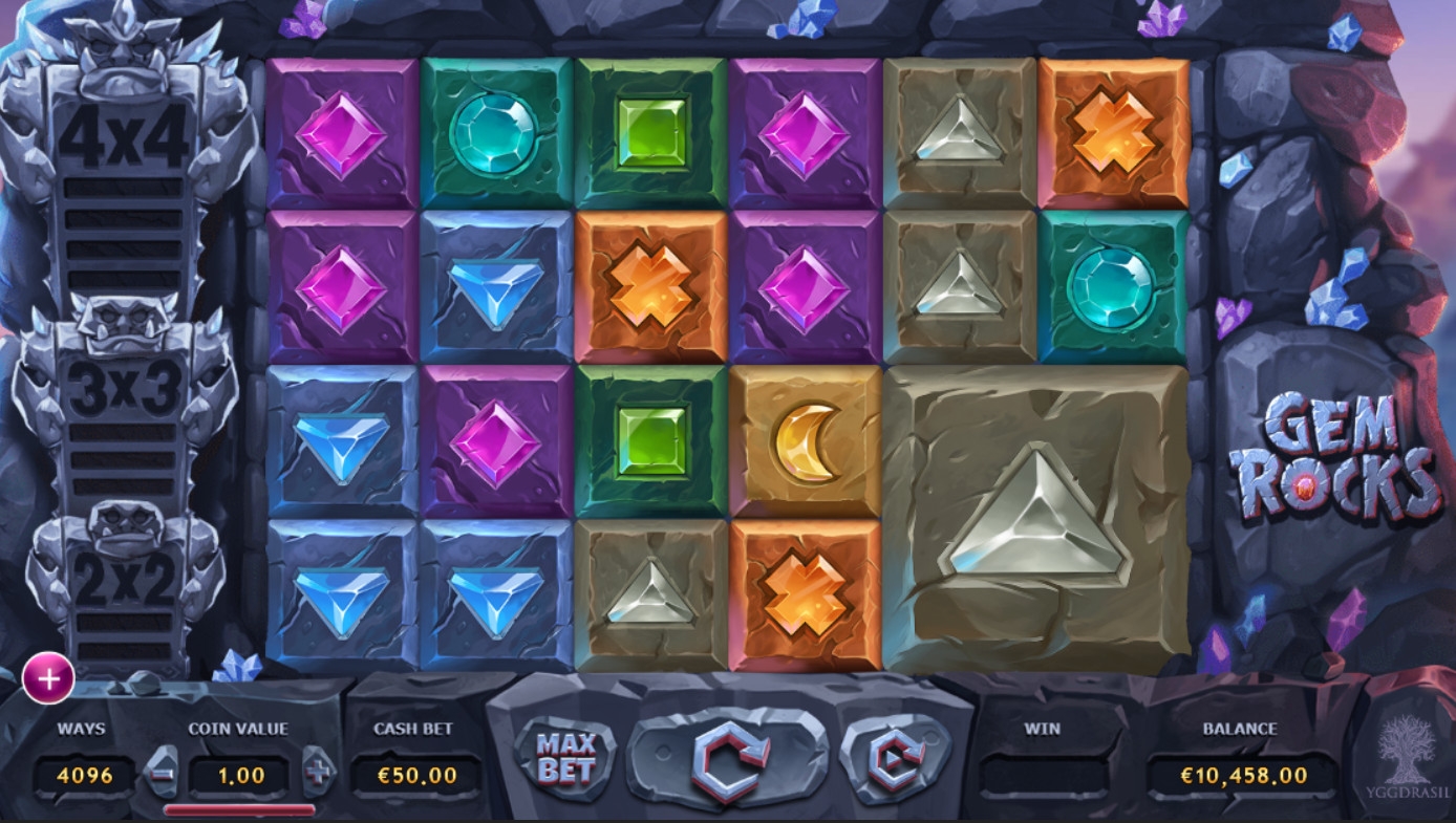 Gem Rocks (Скалы с самоцветами) из раздела Игровые автоматы