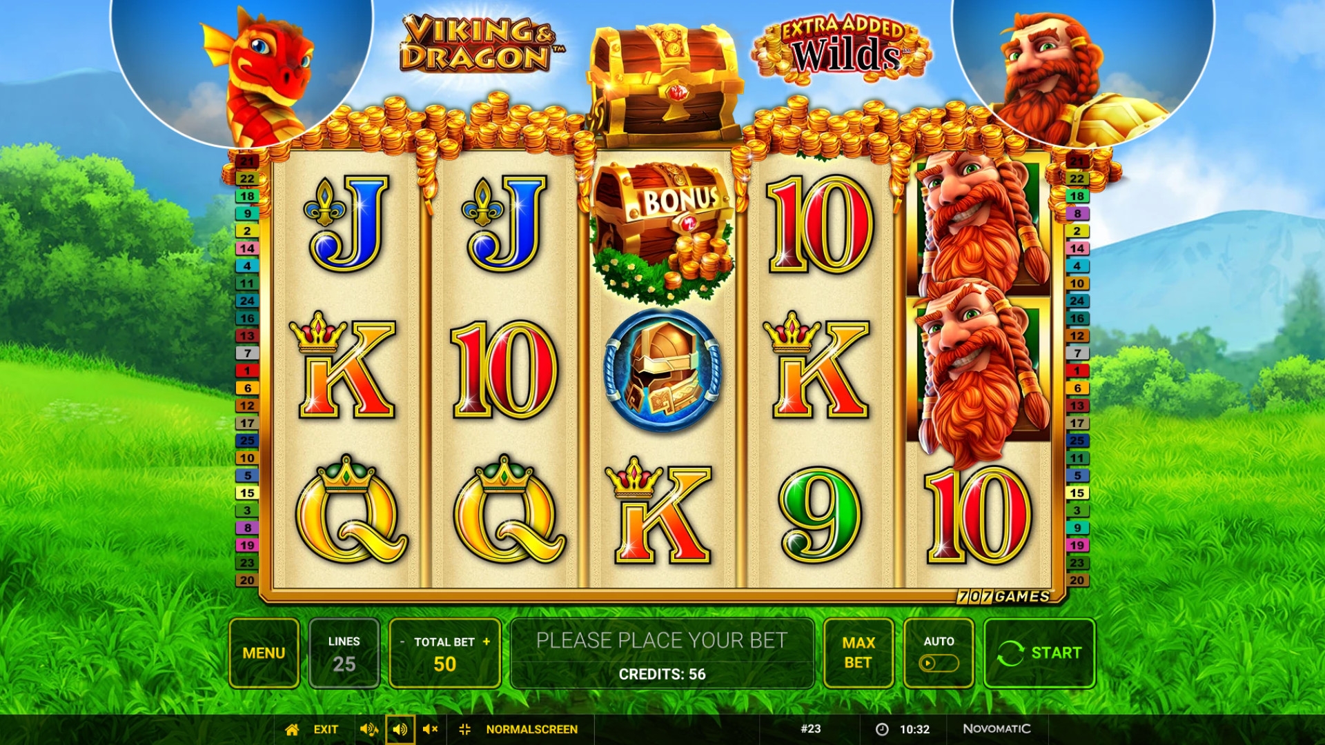 Viking and Dragon (Викинг и дракон) из раздела Игровые автоматы