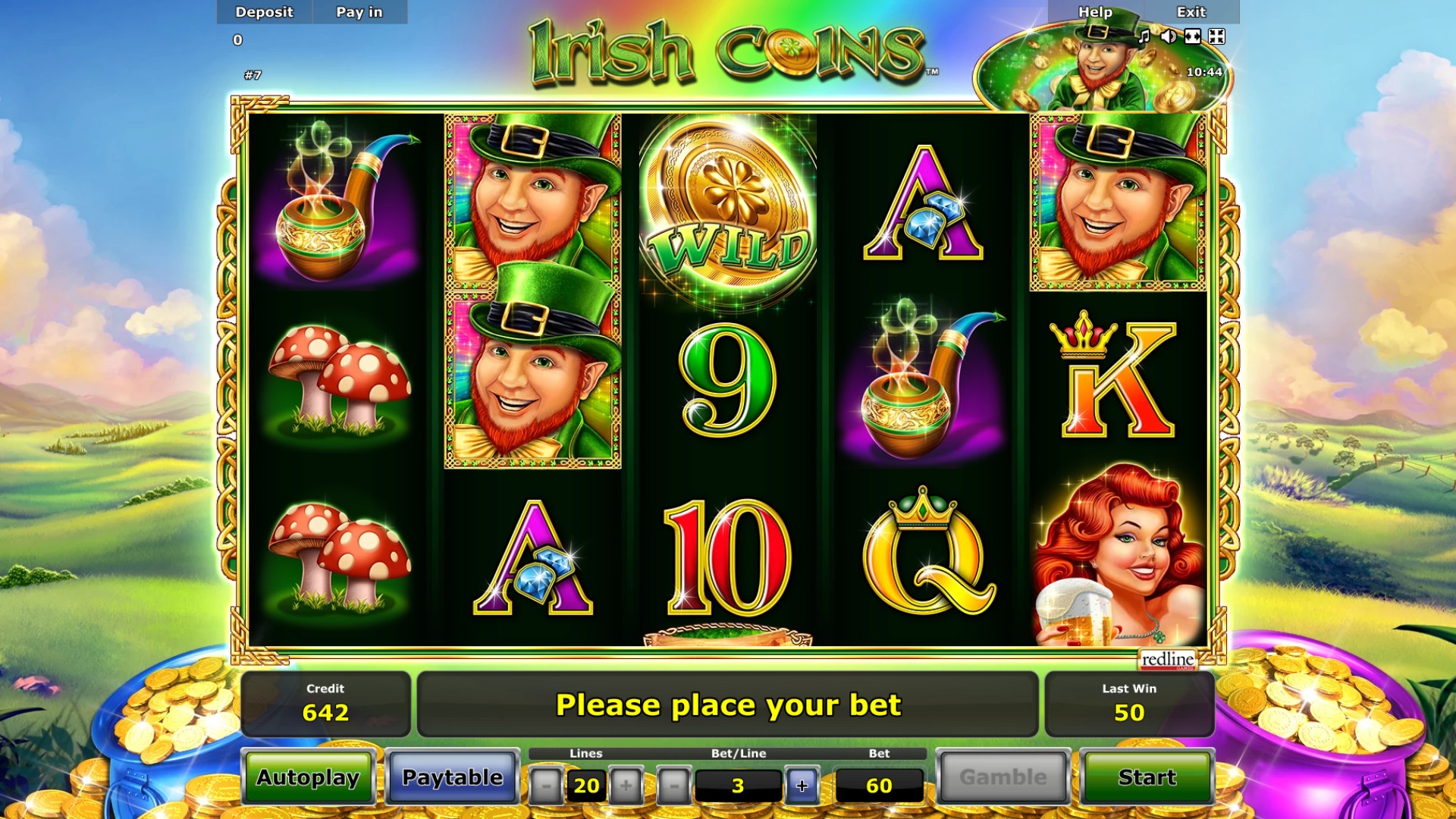 Irish Coins (Ирландские монеты) из раздела Игровые автоматы