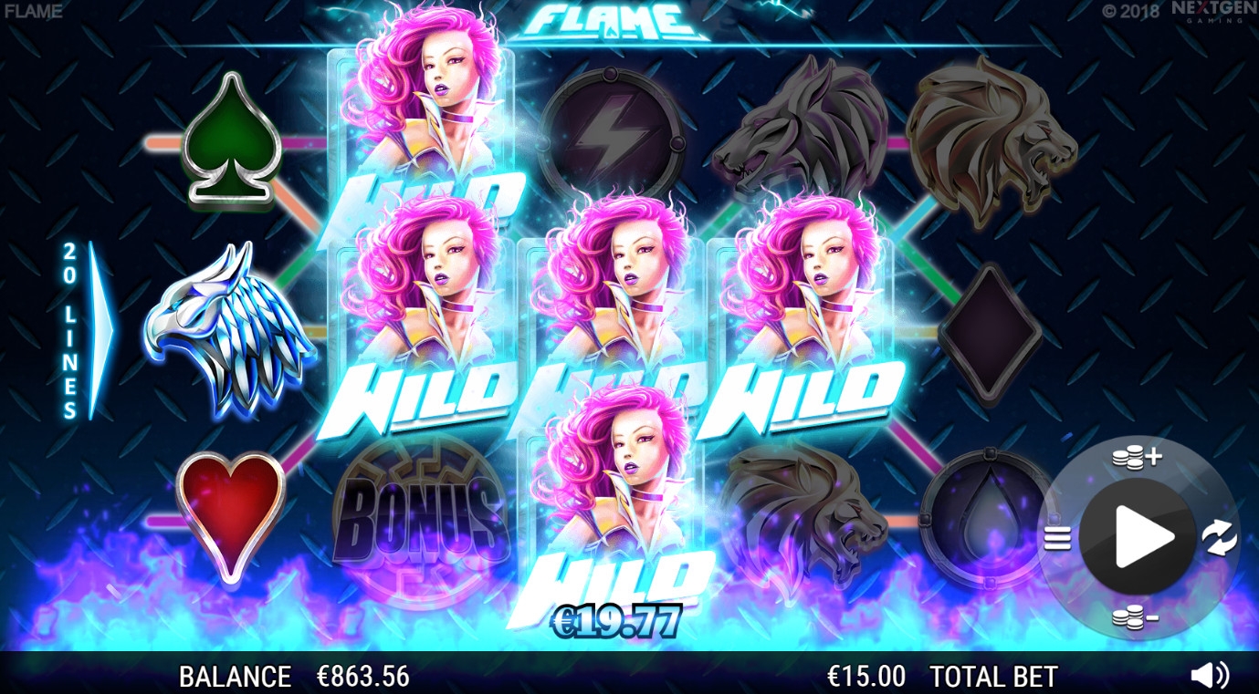 Flame (Пламя) из раздела Игровые автоматы