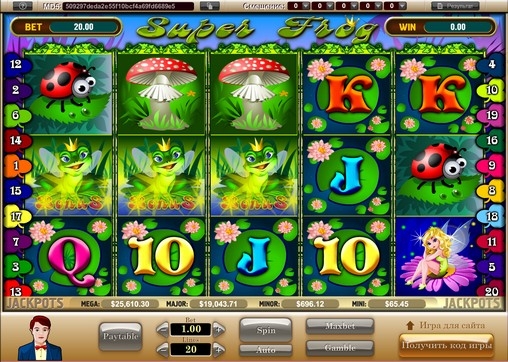 Super Frog (Супер Лягушка) из раздела Игровые автоматы