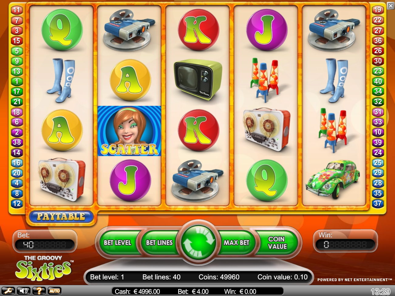 Groovy Sixties (Клевые шестидесятые) из раздела Игровые автоматы