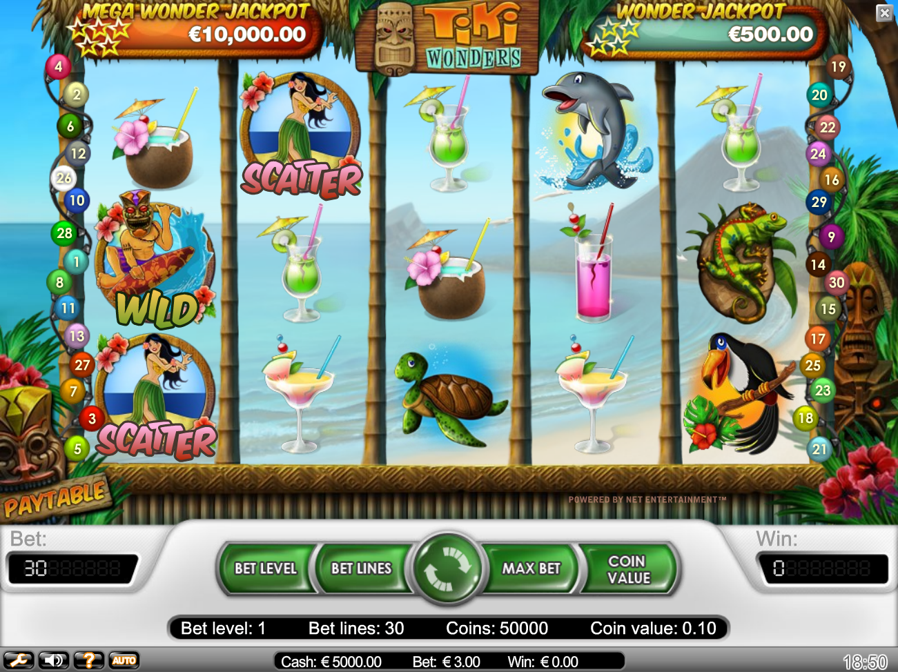 Tiki Wonders (Чудеса Тики) из раздела Игровые автоматы