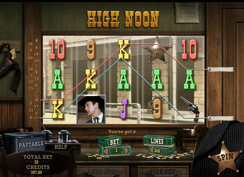 High Noon (Ровно в полдень) из раздела Игровые автоматы