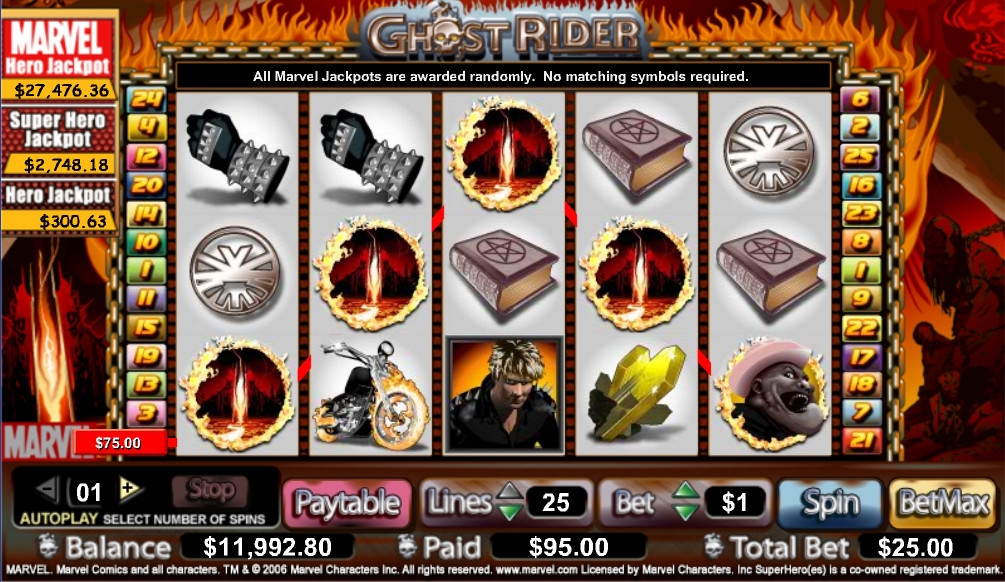 Ghost Rider (Призрачный гонщик) из раздела Игровые автоматы