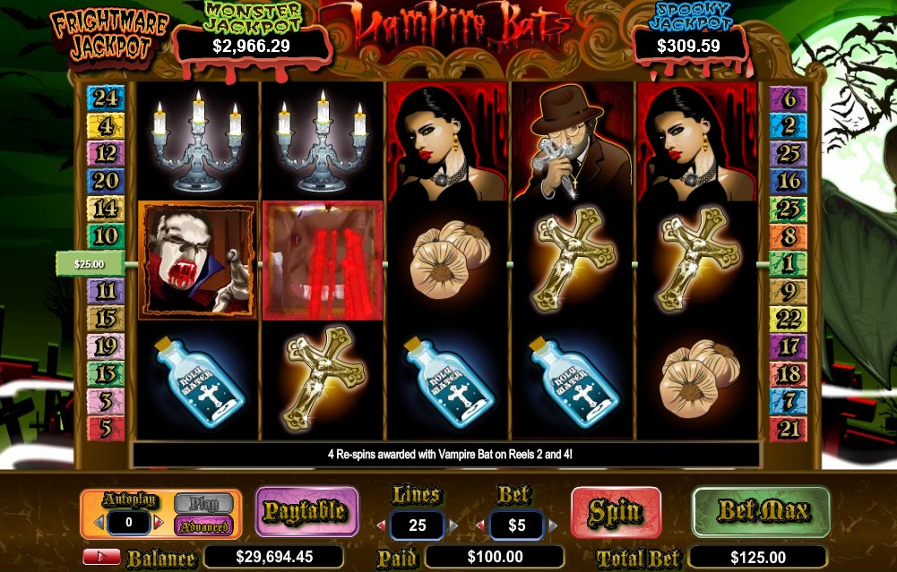 Vampire Bats (Летучие мыши-вампиры) из раздела Игровые автоматы