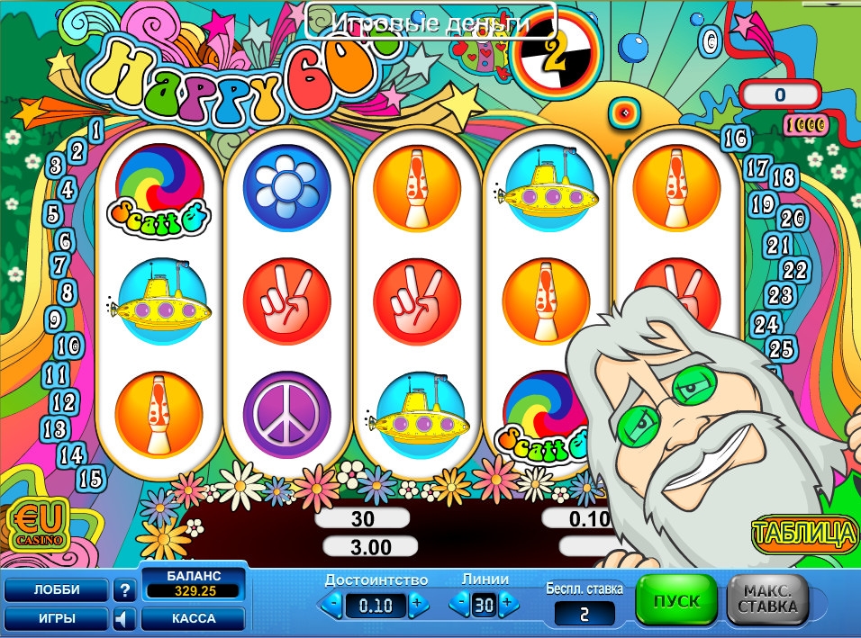 Happy 60s (Счастливые 60-е) из раздела Игровые автоматы