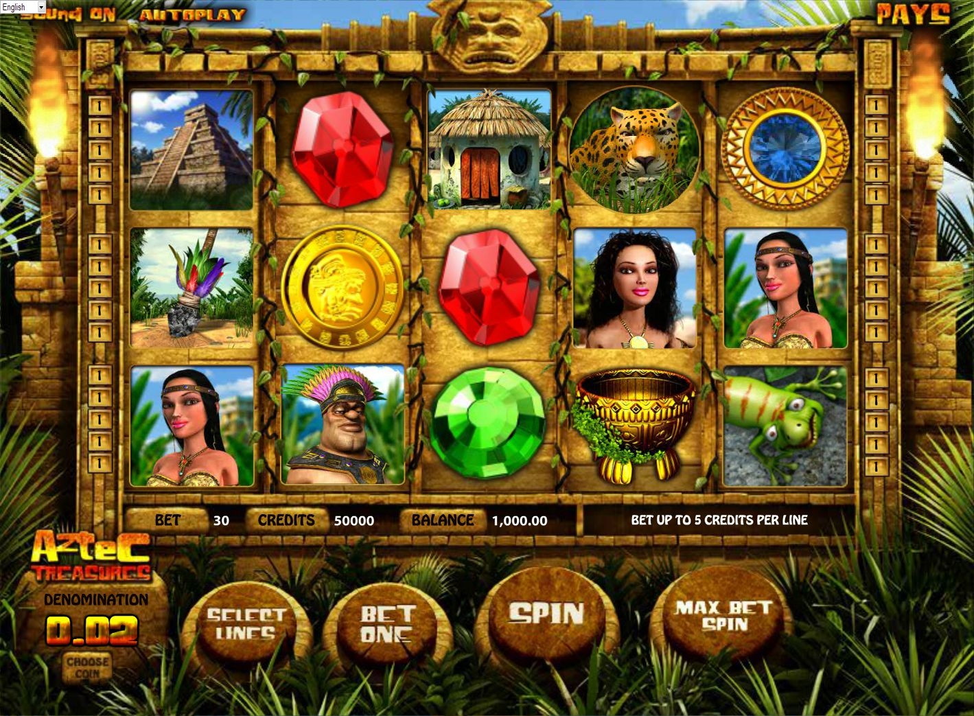 Aztec Treasures (Сокровища ацтеков) из раздела Игровые автоматы