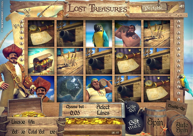 Lost Treasures (Потерянное сокровище) из раздела Игровые автоматы